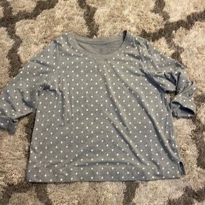 Karen Scott Sport grey dot sweatshirt 2x